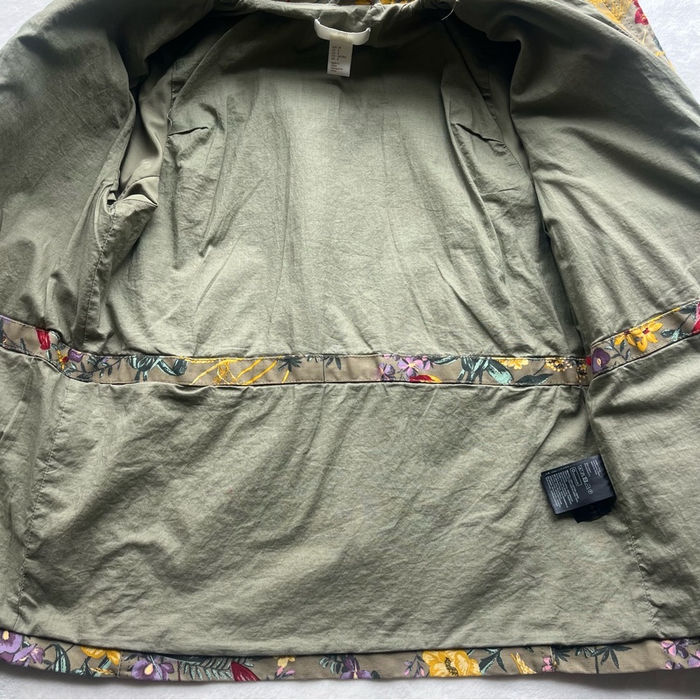 H&M Floral Utility Jacket Women’s Size 8 - Picture 10 of 15